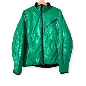 Obermeyer Men Coat Winter Full Zip Multi Zip Pocket Puffer In Kelly Green Size S